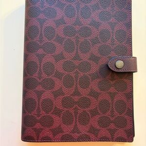 Coach Black Currant Signature Notebook